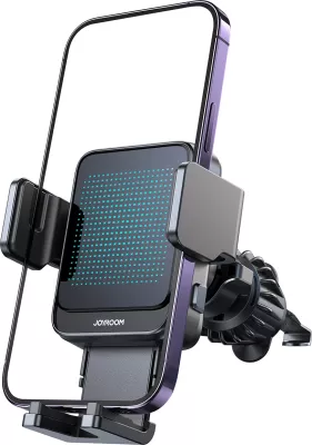 Mbështjellës telefoni Joyroom JR-ZS341 me karikim wireless, për grilë ajrosje, i zi