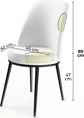 Set karrigesh (6 copë), Hanah Home, Dexa, kapuçino, e bardhë