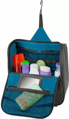 çantë tualeti BRUNNER Holiday 26×14×37 cm (e hapur), 25×13×28 cm (e palosur), PVC/poliester, 415 g, gri e errët