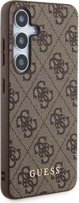 Mbështjellës Guess 4G Metal Gold Logo për Samsung Galaxy A55, Kafe