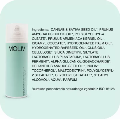 Xhel vajor pastrues fytyre MOLIV Oleożel me probiotikë të gjallë 150 ml, mint