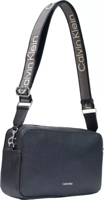 Çantë crossbody për femra Calvin Klein WEBBING 2X STRAP LG Camera Bag LV04F3642G, e zezë