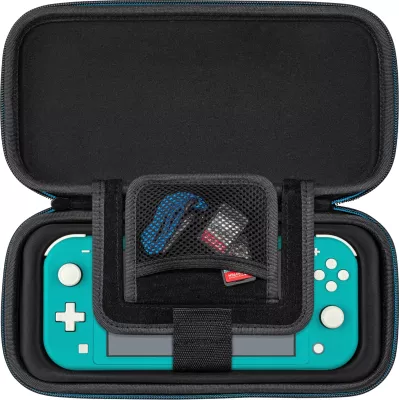 Çantë mbrojtëse PDP Deluxe Bag Glow in the Dark Link për Nintendo Switch/Switch Lite/Switch OLED, e zezë-blu