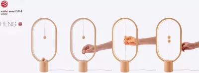 Llambë leximi Allocacoc Heng Balance Ellipse, USB, 2700 K, prej druri