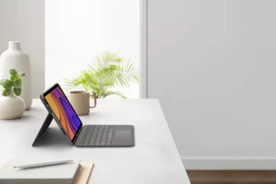 Tastierë me mbështjellës Logitech Folio Touch për iPad Air 4/5, QWERTZ, trackpad, Oxford Grey
