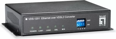 Konvertues Ethernet në VDSL LevelOne VDS-1201, 100 Mbit/s, i zi
