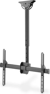 Mbajtës tavani për TV Digitus universal, 37-70 inch, rregullim lartësie, çelik, i zi
