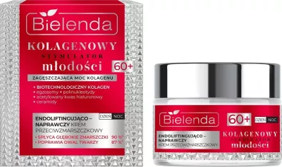 Krem anti-rrudhë për femra Bielenda Collagen Youth Stimulator endolifting and repairing 60+, 50ml