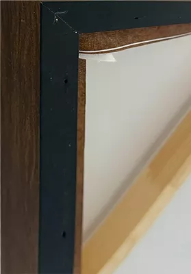 Pikturë dekorative VAILO me kornizë, 82.6x4.3x82.6cm, kanavacë, kafe-bezhë