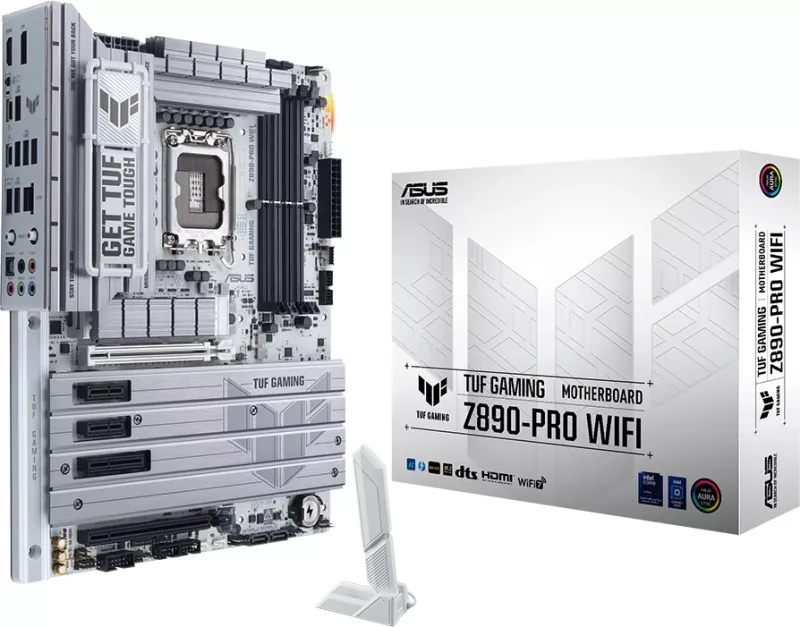 Pllakë amë ASUS TUF Gaming Z890-PRO WiFi, LGA1851, ATX, DDR5 4xDIMM, 4xM.2, 4xSATA, PCIe 5.0, 2.5GbE, WiFi 7, Bluetooth 5.4, Thunderbolt 4, me antenë WiFi, 2 kabllo SATA