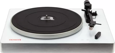 Gramafon Aiwa APX-680BT/WT, Bluetooth, USB për regjistrim, 33 1/3 & 45 RPM, belt-drive, i bardhë
