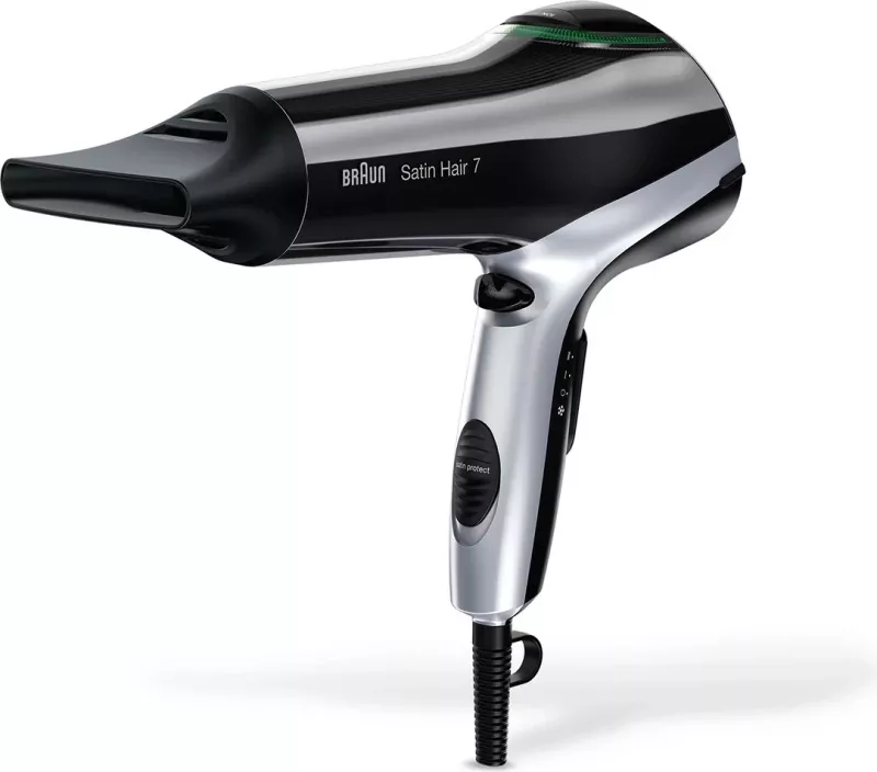 Tharëse flokësh Braun HD710, 2200 W, e zezë, argjendtë