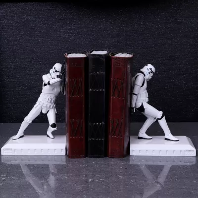 Mbajtëse librash NEMESIS NOW Stormtrooper 18.5 cm, set 2 copë, bardhë/zi