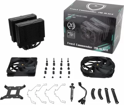 Ftohës CPU Thermalright Frost Commander 140, 2 ventilatorë 120/140 mm PWM, i zi