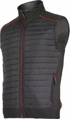 Jelek LAHTI PRO L4131002, softshell me membranë TPU, waterproof 8000 mm, breathable 3000 g/m²/24h, madhësia M, zi/kuq