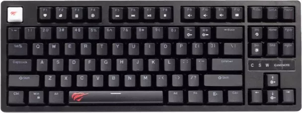 Tastierë mekanike gaming HAVIT Gamenote HV-KB892L, 87 taste, USB-C, UK layout, e zezë