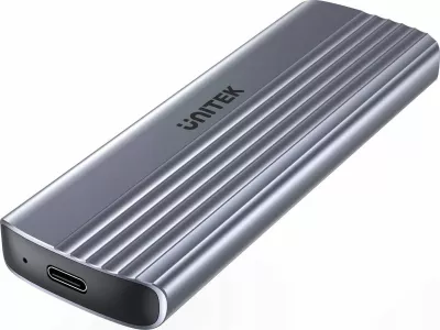 Kasë e jashtme për SSD M.2 NVMe Unitek S1241B01, USB-C 10Gbps, alumin, argjend