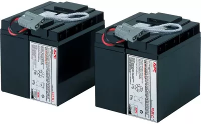Bateri zëvendësuese UPS, APC, Replacement Battery Cartridge #55 (RBC55), plumb-acid, hot-swap, e montuar me konektorë, e zezë, set