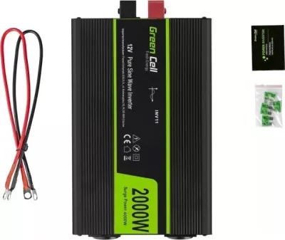 Invertor Green Cell, 12V në 230V, Onda e pastër sinusoide, 2000W