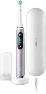 Furçë dhëmbësh elektrike Oral-B iO Series 9 Rose Quartz, 7 mënyra, me aplikacion, me kuti udhëtimi, rozë, set 1 kokë