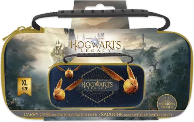 Kasë mbrojtëse XL për Nintendo Switch FREAKS & GEEKS Hogwarts Legacy, kompatibile me Switch Lite/OLED, Golden