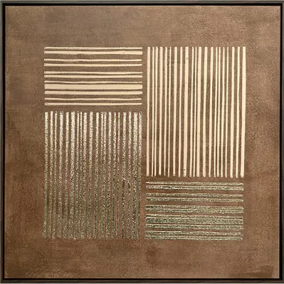 Pikturë dekorative VAILO me kornizë, 82.6x4.3x82.6cm, kanavacë, kafe-bezhë