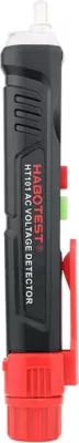 Detektor tensioni pa kontakt Habotest HT101, me ekran LCD, dritë LED, i zi me të kuqe