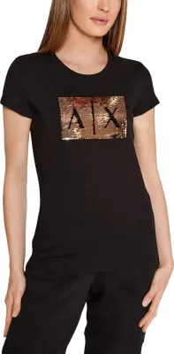 Maicë për femra Armani Exchange 8NYTDL YJ73Z, e zezë [Madhësia: S]