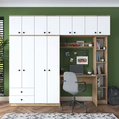 Set dhome për studim, ngjyrë arrë dhe e bardhë, BA122 - 2697