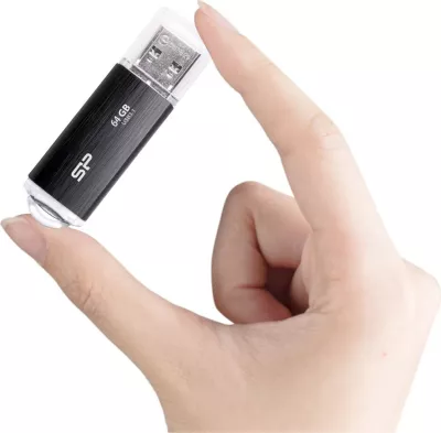 USB Flash Drive Silicon Power Blaze B02, 64GB, Lloji A, Gjen 1, e zezë