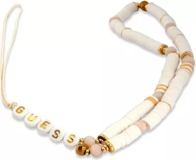Varëse për celular Guess GUSTPEAW, Heishi Beads, e bardhë