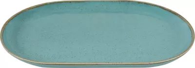 Pjatë servirjeje ovale Porland Seasons Laguna 320x200 mm, porcelan, blu qielli, set 6 copë
