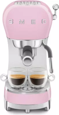 Makinë kafeje SMEG ECF02PKEU, manuale, 2 filxhanë, 1350W, rozë