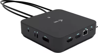 Doking stacion i-tec USB-C DP Dual HDMI 4K 60Hz, 1x USB-C, 5x USB-A, Power Delivery 100W, LAN, Audio, ngjyrë e zezë