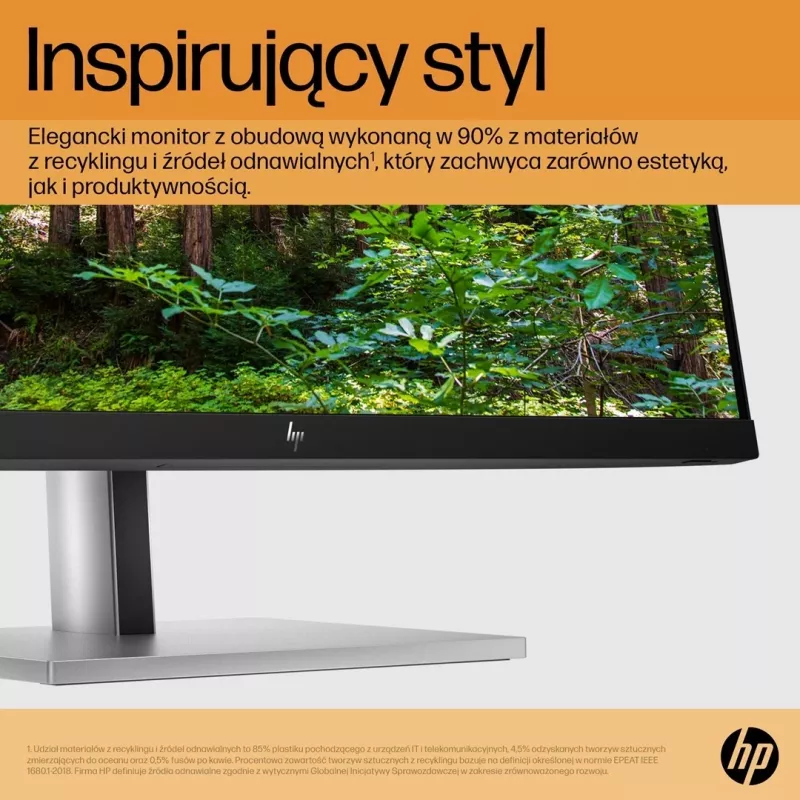 Monitori HP E-Series E24 G5, 23.8", Full HD, LED, Argjëndtë dhe Zi