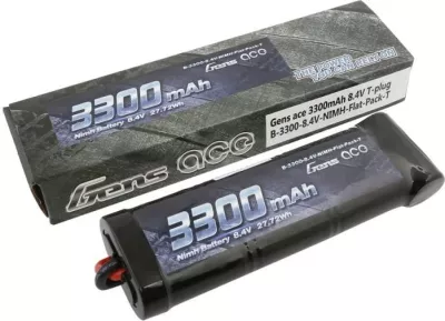 Bateri Gens ace 3300mAh 8.4V NiMH, T-Dean Plug, për makina RC