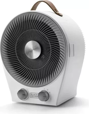 Kalorifer ventilator 2-n-1 Black&Decker BXFSH2000E 2000W, termostat i rregullueshëm, oscilim, i zi