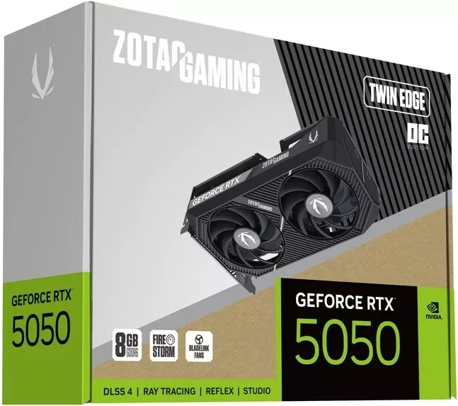 Kartë grafike ZOTAC GAMING GeForce RTX 5050 Twin Edge OC, 8 GB GDDR6, e zezë