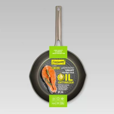 Tigan Maestro MR-1202-26, 26 cm, alumini, i zi/gri