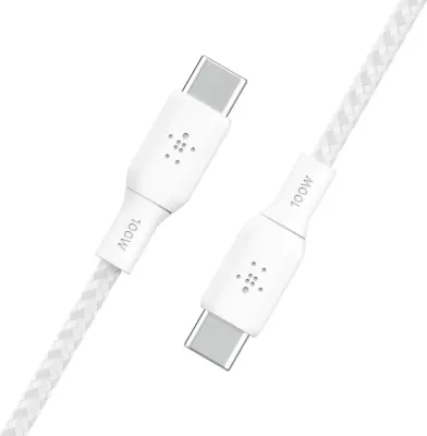 Kabëll USB-C Belkin CAB014bt3MWH, 3 m, USB 2.0, Bardhë