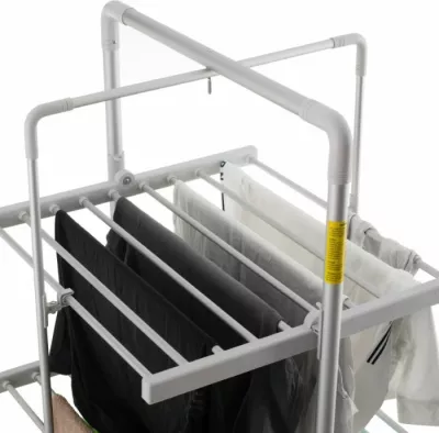 Stendë elektrike tharëse rrobash ADLER AD7829 300W, e palosshme, IP22, argjend/bardhë