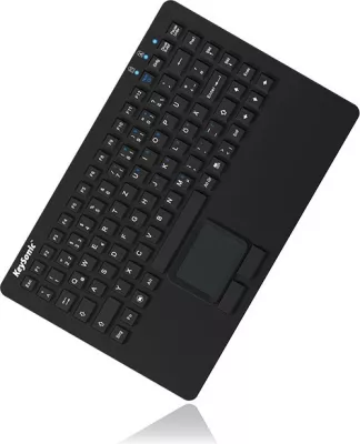 Tastierë industriale KeySonic KSK-5230IN, mini, USB, me touchpad, IP68, e zezë