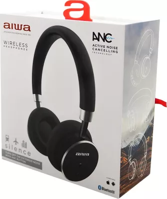 Kufje Bluetooth AIWA HSTBTN-800BK me ANC, driver 40 mm, mikrofon, 18 orë bateri, të zeza
