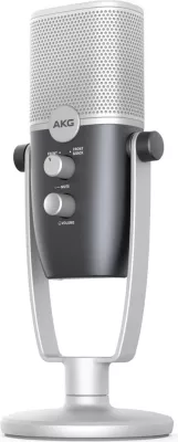 Mikrofon AKG Ara, USB kondensator profesional, blu-argjendtë