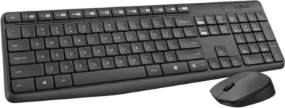 Set tastierë dhe maus wireless Logitech MK235 (920-008031), nano USB, layout SLO, i zi