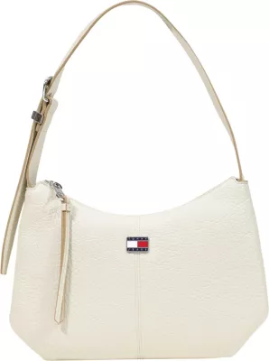 Çantë krahu Tommy Hilfiger TJW Slouchy City AW0AW18777, e fildishtë