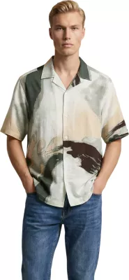 Këmishë me mëngë të shkurta për meshkuj Only & Sons Onsharvi Rlx Resort SS 041 AOP 22037291, e gjelbër
