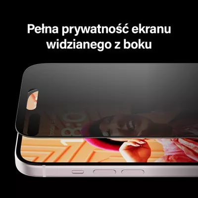 Xham mbrojtës PanzerGlass Ultra-Wide Fit Privacy për iPhone 15 Pro, me aplikator