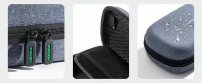 Çantë organizuese udhëtimi UGREEN 50903, 20.3×12.9×7.2 cm, dy-shtresore, EVA/Oxford, gri