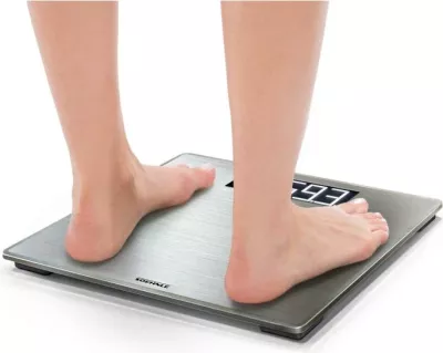 Peshore personale digjitale, Soehnle Style Sense Safe 300, kapacitet 180 kg, ekran LCD i ndriçuar, çelik inoks, argjendt
